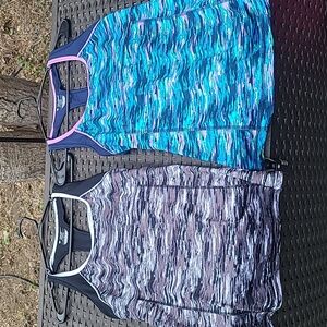 TEK GEAR DRY TEK ATHLETIC TANKS LARGE BLK/GRY/WHITE AND MULTI